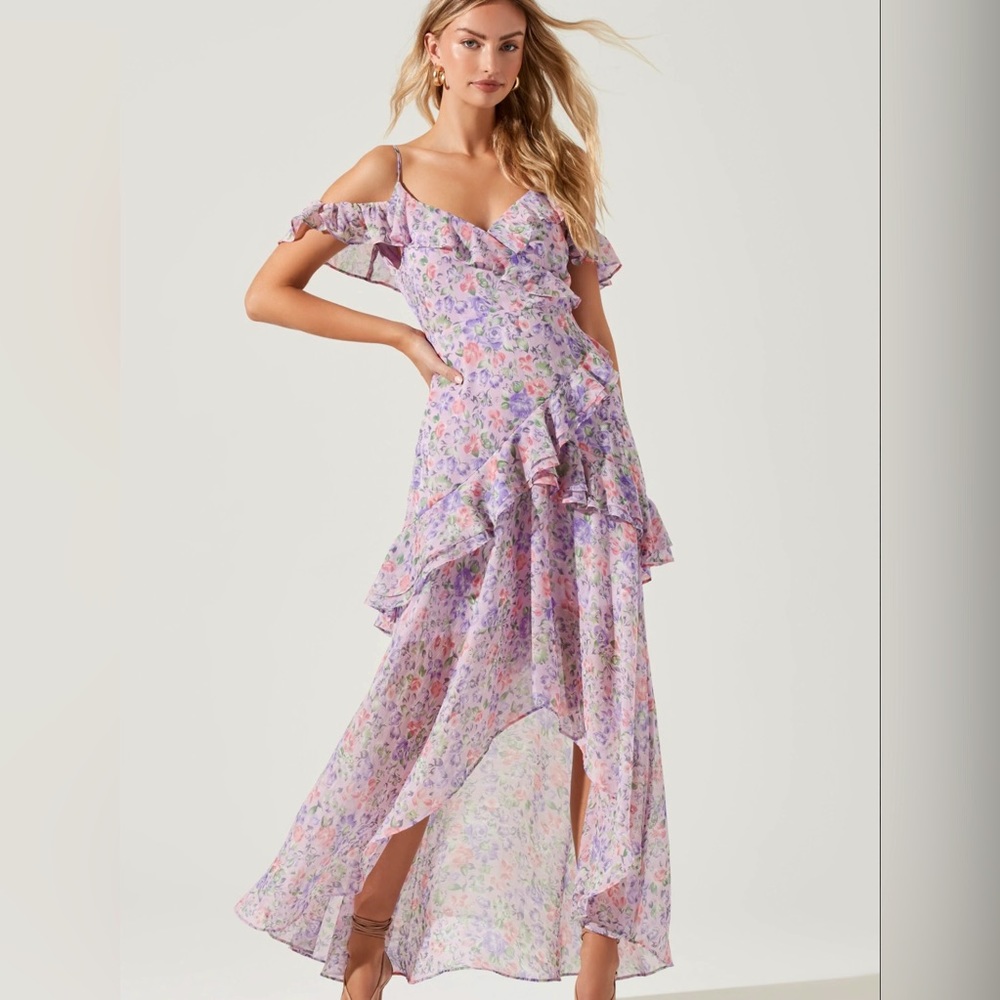 ASTR The Label Pemberley Floral High Low Dress